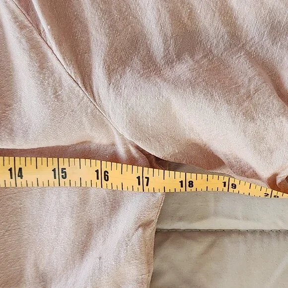 Madewell Lorelei linen blush pink boho tiered mini dress - Picture 8 of 11